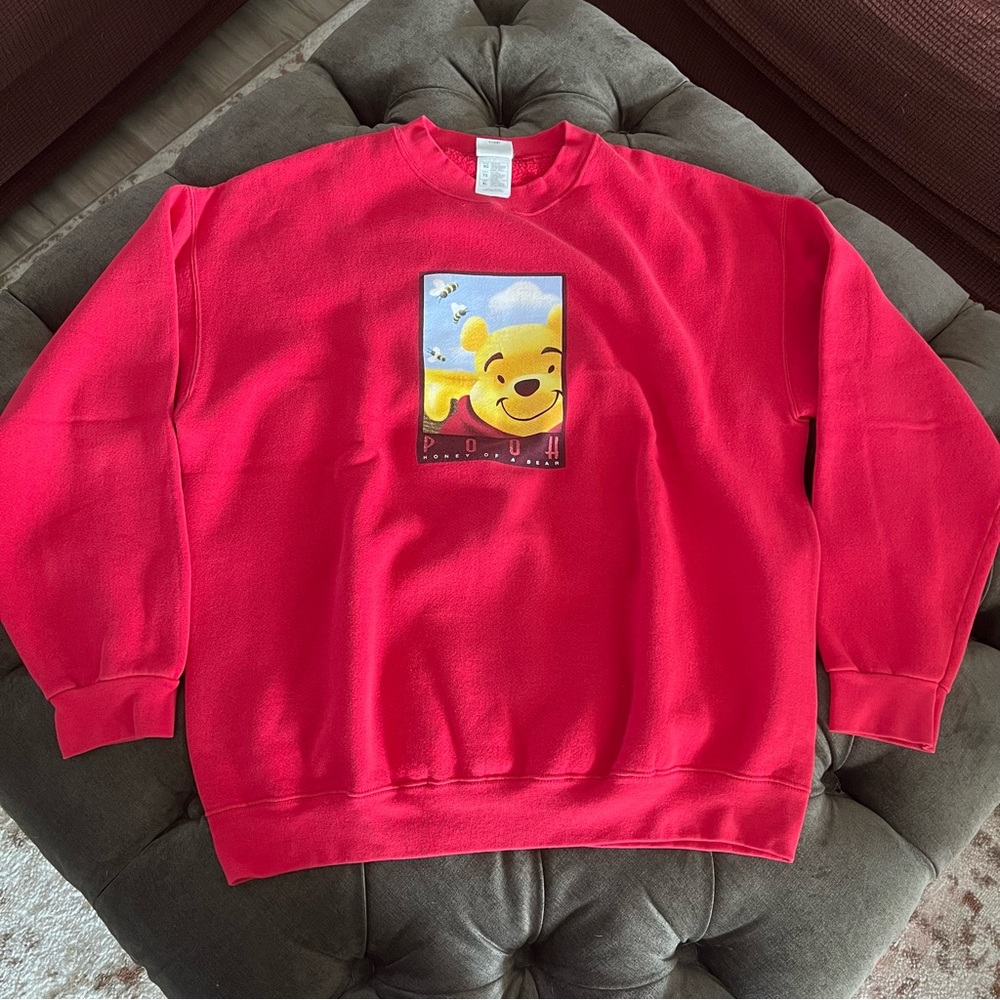 Vintage Disney Winnie the Pooh Crewneck Sweater - Red
